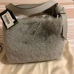 kate spade | Bags | Nwt Kate Spade Gray Leather Faux Fur  display picture 1